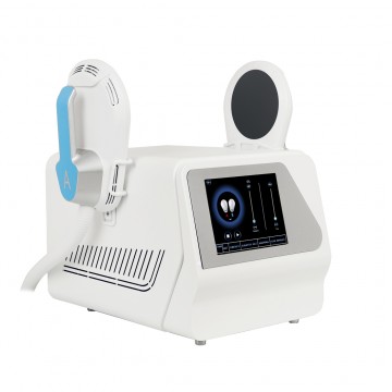 2 Handles With RF Gym Equipment HI-EMT System Electromagnetic Waves Body Massage Machine(white）