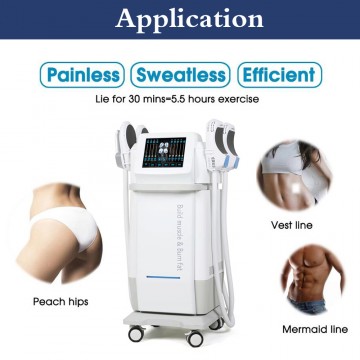 4 Handles With RF And Trolley Gym Equipment HI-EMT System Electromagnetic Waves Body Massage Machine 