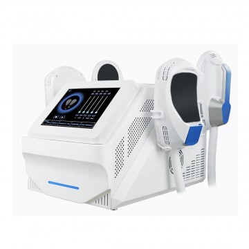 4 Handles With RF Gym Equipment HI-EMT System electromagnetic Waves Body Massage Machine（white）